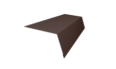 Планка карнизная для мягкой кровли 100х65 Grand Line 0,45 Drap TX RAL 8017 шоколад (3м)