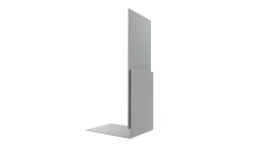 Планка приемная оконная 0,5 Satin с пленкой RAL 9006 бело-алюминиевый (2м)