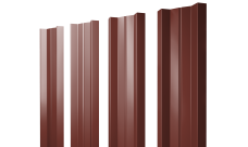 Штакетник М-образный A с прямым резом 0,45 PE RAL 3009 оксидно-красный