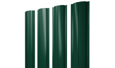 Штакетник Полукруглый Slim с прямым резом Grand Line 0,45 Drap TX RAL 6005 зеленый мох