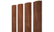 Штакетник Полукруглый Slim с прямым резом Grand Line 0,45 Print Premium Rowan Fresh TwinColor