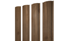 Штакетник Полукруглый Слим с прямым резом Grand Line 0,45 Принт Премиум Сосна Фреш