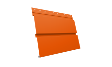 Софит металлический Квадро Брус Grand Line без перфорации 0,45 PE с пленкой RAL 2004 оранжевый