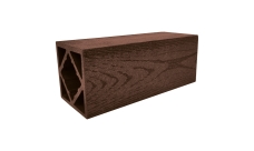 Столб ДПК Grand Line 100х100мм тиснение (на трубу) Шоколад 4м (ШТх4)