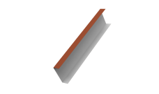 Декоративная накладка на столб универсальная 62х55 для забора жалюзи 0,5 Satin Matt TX RAL 8004 терракота (2,5м)