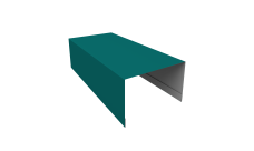 Крышка для забора из сайдинга (Блок-хаус new) 0,45 PE RAL 5021 водная синь (2,5м)