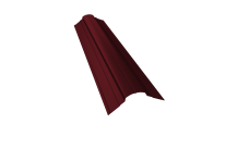 Планка конька фигурного 70x70 0,5 Satin с пленкой RAL 3005 красное вино (2м)