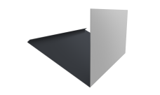 Планка примыкание верхнее к трубе фальц 0,45 Drap ST lite RAL 7024 мокрый асфальт (3м)