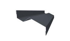 Планка примыкания внакладку 25х17х35х17 0,5 PurPro Matt 275 RAL 7024 мокрый асфальт (2м)