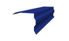 Планка торцевая фигурная 100х85 Grand Line 0,45 PE с пленкой RAL 5002 ультрамариново-синий (2м)