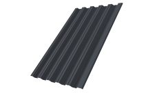 Профнастил НС35R Grand Line 0,5 Satin Matt RAL 7024 мокрый асфальт