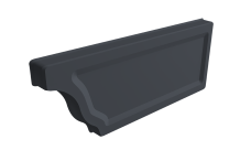 Заглушка желоба правая Vortex Project 210мм RAL 7024 мокрый асфальт