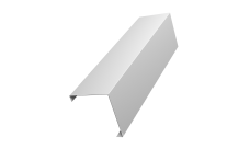 Декоративная накладка на столб универсальная угловая 62х55 для забора жалюзи 0,5 Satin RAL 9003 сигнальный белый (2м)