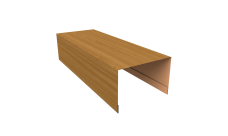 Крышка для забора из сайдинга (Квадро брус, Корабельная Доска, ЭкоБрус new) 0,45 Print Elite Honey Wood TwinColor (2,5м)