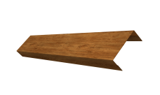 Ламель лицевая 50 забора жалюзи Texas 0,45 Print Elite Golden Wood TwinColor