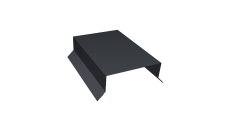 Парапетная крышка прямая 125мм Grand Line 0,5 Velur X RAL 7024 мокрый асфальт (3м)