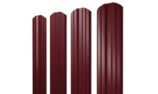 Штакетник Twin фигурный 0,5 Satin RAL 3005 красное вино