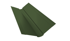 Планка ендовы верхней фигурной 150x150 0,5 Satin Matt TX RAL 6020 хромовая зелень (3м)