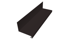 Планка примыкание нижнее к трубе для Кликфальц Pro Grand Line 0,5 Satin Matt TX RAL 9005 черный (2м)