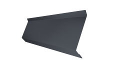 Планка примыкания в штробу 60 0,45 Drap TR RAL 7024 мокрый асфальт (2м)