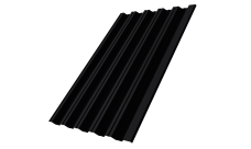Профнастил НС35R Grand Line 0,45 PE RAL 9005 черный