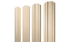 Штакетник Twin фигурный 0,5 Satin RAL 1015 светлая слоновая кость