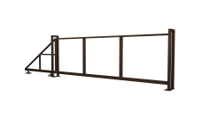 Ворота откатные Жалюзи 2,0х5,0 RAL 8017 без заполнения