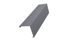 Декоративная накладка на столб универсальная угловая 60х60 для забора жалюзи 0,5 PE RAL 7004 сигнальный серый (1,8м)