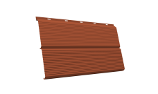 ЭкоБрус 0,345 Gofr Grand Line 0,5 Satin с пленкой RAL 8004 терракота