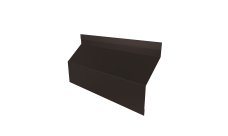 Ламель забора жалюзи Milan Slim стартовая/финишная для калиток и ворот 0,5 Satin RR 32 темно-коричневый