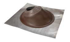 Проходной элемент MF угловой №3.1 (280-460 мм) +240 силиконовый (металлический неокрашенный фланец) коричневый