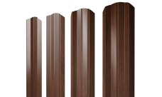 Штакетник М-образный A фигурный Grand Line 0,45 Print Elite Choco Wood TwinColor