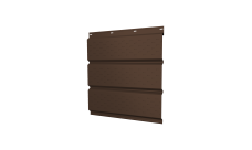Софит металлический Grand Line полная перфорация 0,45 Drap TwinColor с пленкой RAL 8017 шоколад