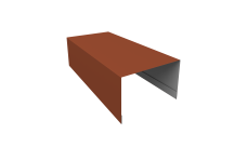 Крышка для забора из сайдинга (Блок-хаус new) 0,5 Satin RAL 8004 терракота (2,5м)