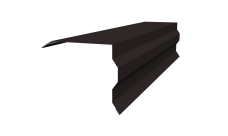 Планка торцевая фигурная 100х85 Grand Line 0,45 Drap TR RAL 9005 черный (2м)