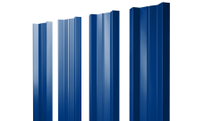 Штакетник М-образный A с прямым резом Grand Line 0,45 PE RAL 5002 ультрамариново-синий