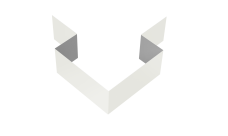 Угол внешний симметричный фибросайдинга Grand Line 0,5 Satin с пленкой RAL 9003 сигнальный белый (2м)