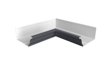 Угол желоба со сварным швом внутренний Vortex Project 210мм RAL 7024 мокрый асфальт