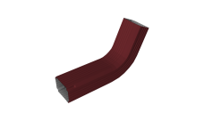 Колено трубы гофрированное Vortex Lite Matt 76х102мм RAL 3005 красное вино