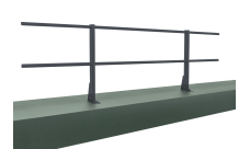 Ограждение кровельное для парапета на плоскую кровлю 2,0х0,6м RAL 7024