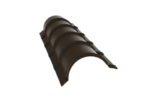 Планка малого конька полукруглого 0,5 Satin Matt RR 32 темно-коричневый (1,97м)