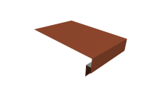 Планка околооконная сложная 300х50х18 (j-фаска) 0,5 Velur X RAL 8004 терракота (2м)