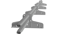 Снегозадержатель трубчатый Premium М4 45х25 RAL 9006 (3м) оцинкованный