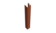 Стойка жалюзи Texas для монтажа с крепежным вкладышем 0,5 PurLite Matt RAL 8004 терракота (3м)