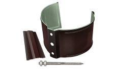 Кронштейн трубы на кирпич GL PE Matt 90 мм RAL 8017 шоколад