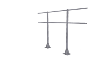 Ограждение кровельное для парапета на плоскую кровлю 2,0х1,2м RAL 7004
