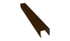 Планка П-образная заборная 24 Grand Line 0,45 Принт Элит Шоколадное дерево TwinColor (2м)