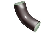 Колено 60 градусов Grand Line ПЭ 100мм RAL 8017 шоколад