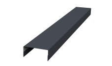 Крышка 45х20 для забора жалюзи Texas Grand Line 0,5 PurPro Matt 275 RAL 7024 мокрый асфальт (2,5м)