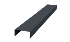 Ламель лицевая стартовая/финишная забора жалюзи Texas 55мм для калиток и ворот (с заполнением ламелями 125) Grand Line 0,45 PE-Double RAL 7024 мокрый асфальт